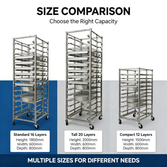 Bakery Trolley Dimensions: How to Choose the Right Size for Your Trays