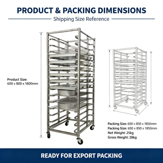 Heavy Duty Bakery Trolley: Load Capacity, Wheels and Casters